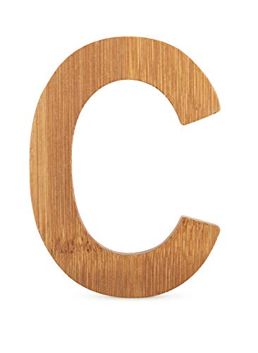 Small Foot 12056 ABC letter C made from sustainable bamboo, can be combined with other letters as a decoration or door sign