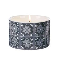Fired Earth Wax Lyrical Medium Ceramic Candle, Silver Needle Tea, Up to 26 Hour Burn time