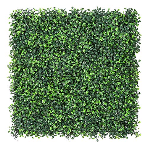 "Sunnyglade 12 Pieces 20""x 20"" Artificial Boxwood Panels Topiary Hedge Plant, Privacy Hedge Screen Sun Protected Suitable for Outdoor, Indoor, Garden, Fence, Backyard and Decor (12PCS)"