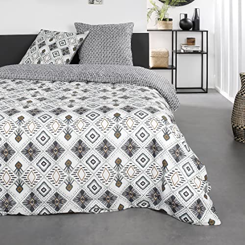TODAY Duvet Cover Set, Cotton, White, Jumeau XL