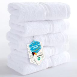 Hammetex Guest Towels Set of 5 30 x 50 cm 100% Cotton Terry Cloth