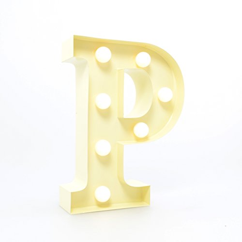 Giggle Beaver Carnival Letter Lights - Vanilla (Letter P) Christmas Xmas Present