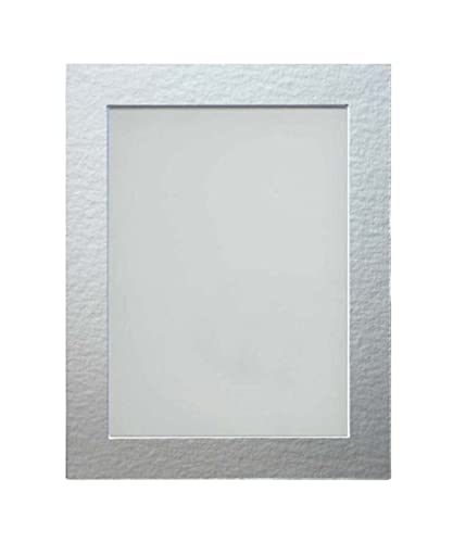 Frame Company Watson Rustic Picture Photo Frame fitted with Perspex, A4 with Silver Mount for image size 10x6 inch