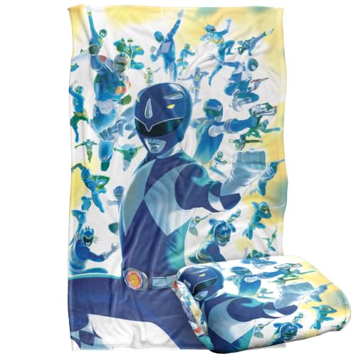 Power Rangers All Blue Rangers Silky Touch Super Soft Throw Blanket 91 x 147 Cm