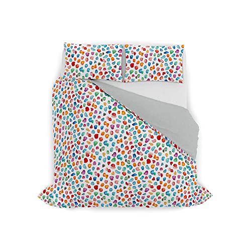 Italian Bed Linen Watercolor Duvet Cover Set, 01, Double