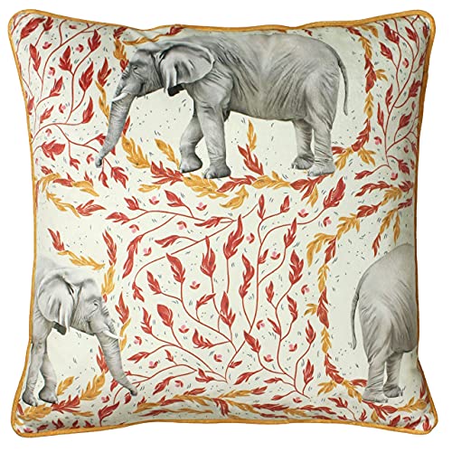 Paoletti Samui Feather Filled Cushion, Polyester, Gold