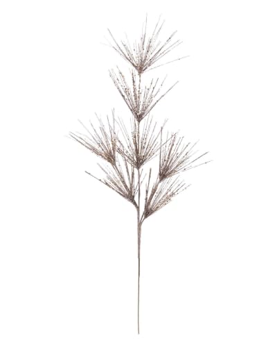 Mocha Glitter Firework Christmas Tree Spray, 74cm Decorative Pick - Mocha glitter firework spray, 74cm Christmas tree pick for wreaths, garlands and festive arrangements