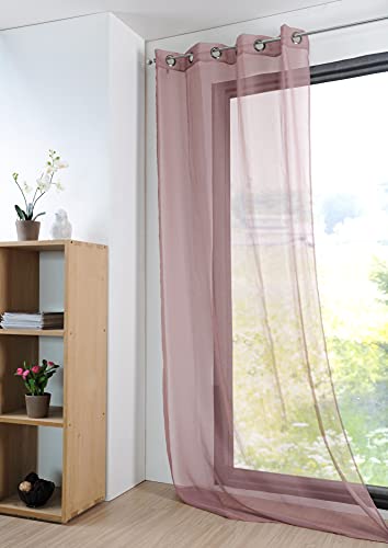 Lovely Casa Ponna Blush Polyester Net Curtain 140 x 280 cm