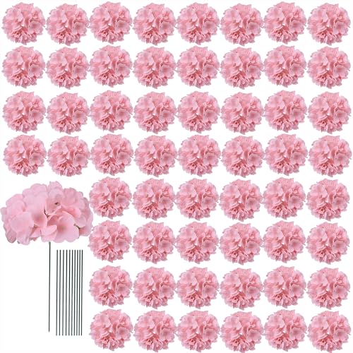 AVIVIHO 65pcs Fake Flowers Pink Hydrangea Artificial Flowers Bulk Realistic Hydrangeas Silk Flowers with Stems for Party,Home,Weddings,Table,Florals DIY Project,Arch Backdrop Decoration