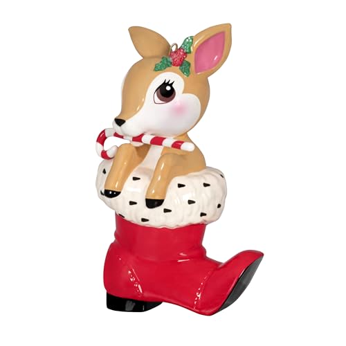 Hallmark Keepsake Christmas Ornament 2024, Vintage Reindeer, Porcelain, Gifts for Christmas Lovers