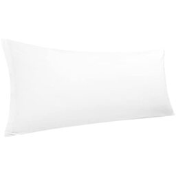 PiccoCasa Body Pillow Cover Cotton Bolster Pillow Cases 1 Pack, White 6ft