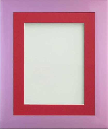 Frame Company Candy Range Peony Picture Photo Frames with Red Mount, 12x10 for 10x8 *Choice of Sizes and Colours* Fitted with Real Glass