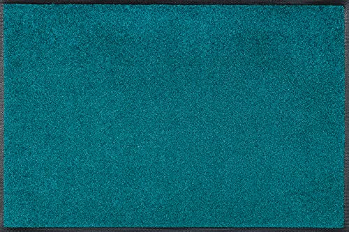 wash+dry Peacock Green Door Mat Acrylic 50 x 75 x 0.7 cm