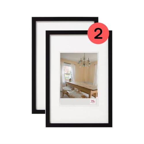 walther design BP460BD Peppers Picture Frame, Black, 40 x 60 cm, Pack of 2, Wooden Frame
