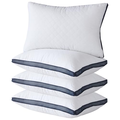 Meoflaw Pillows for Sleeping (4-Pack), Luxury Hotel Pillows Queen Size Set of 4,Bed Pillows for Side and Back Sleeper (Queen)