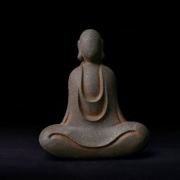 Daisylily Faceless Buddha Statue - Solid Cast Iron Buddha Figurine, Indoor Outdoor Zen Decor for Spiritual Room Meditation