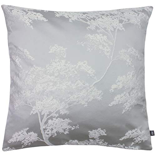 Ashley Wilde Japonica Polyester Filled Cushion, Polyester, Lycra, Silver
