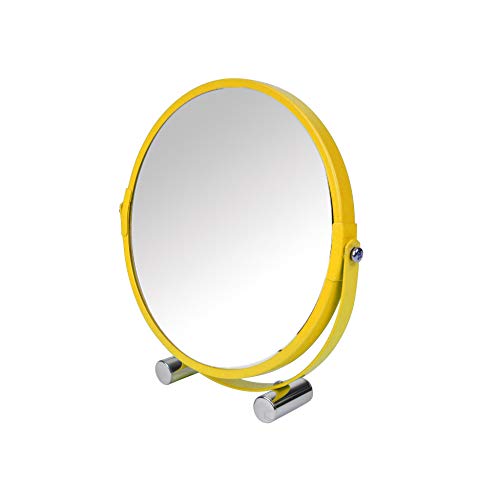 Douceur d'Intérieur Double-Sided Mirror (0) 17 cm Metal Vitamin, 94% IRON 5% ABS 1% CHROME COATING, Hot Honey