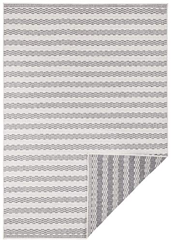 Freundin Home Collection In- & Outdoor Reversible Rug Oak Silver Cream Oak 120x170 cm Black, Cream