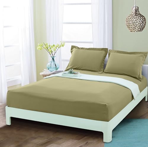 Mocassi Twin Fitted Sheet - Deep Pocket Cooling Sheets up to 16 inch - Hotel Luxury 1800 Premier - Softest Sheets - Wrinkle Resistant - 1 Single Bottom Fitted Sheet, Twin, Sage Green