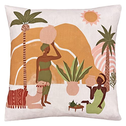 furn. Alia Feather Filled Cushion, Polyester, Sand