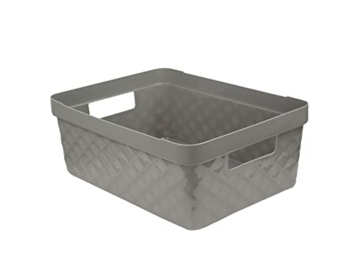 Ordinett Kubica Box 11L, Polypropylene, Dark Grey, Medium