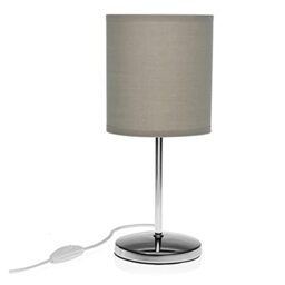 BigBuy Home Table Lamp Light Grey Metal Ceramic (13 x 13 x 29.5 cm),S3407118