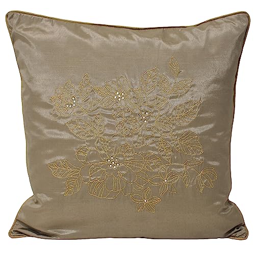 Paoletti Chic Polyester Filled Cushion, Beige, 45 x 45cm