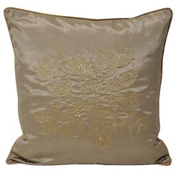 Paoletti Chic Polyester Filled Cushion, Beige, 45 x 45cm