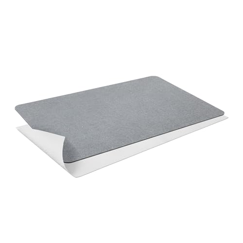 Relaxdays Diatomaceous Earth Bath Mat, 50 x 70 cm, Water-Absorbent, Quick-Drying, Non-Slip, Bathroom Rug, Grey