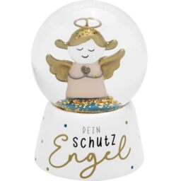GRUSS & CO Dream globe your guardian angel, snow globe with glitter, height 6.5 cm, gift, lucky charm, New Year's Eve, 74415