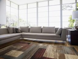 Livabliss Shama Licourt Abstract Marble Style Floor Covering 160x230 cm – Modern Design for Living Room, Dining & Bedroom, Soft Medium Pile, Brown, Red, Grey & Black