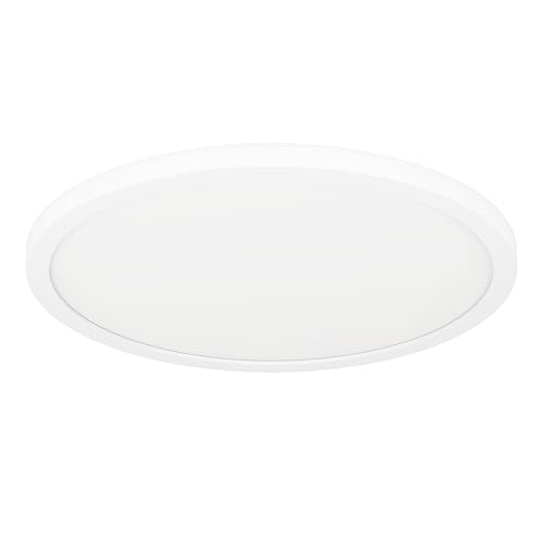 Eglo LED Ceiling Light Minerario, Outside lamp for Balcony and Terrace, Outdoor Porch Lighting, White Plastic, IP54, Warm White, Ø 30 cm