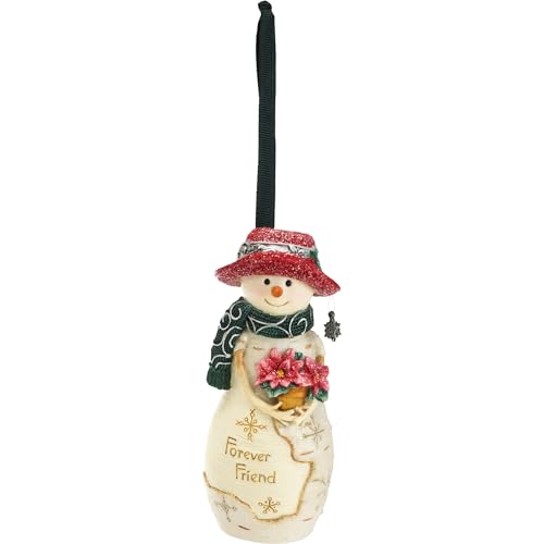 Birchhearts 4-Inch Tall Snowman Ornament, Reads Forever Friend by Pavilion Gift Company