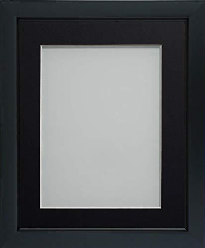 Frame Company Ainsworth Range Black A2 Picture Photo Frame with Black Mount for Image A3 * Choice of Sizes* Fitted with Perspex
