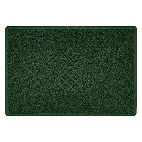 Nicoman Pineapple Embossed Shape Door Mat Dirt-Trapper Washable Barrier Doormat-(Use Indoor or Sheltered Outdoor)-(90x60cm/3x2ft,Large) Green