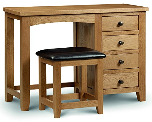 Julian Bowen Marlborough Dressing Table, 4 Drawer, Oak - H75 x W107cm