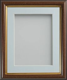 Frame Company Eldridge Mahogany A3 Frame, Light Blue Mount for A4