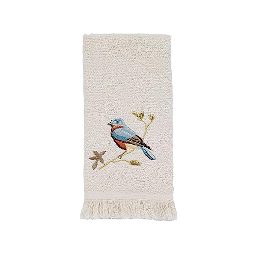 Avanti Linens - Fingertip Towel, Soft & Absorbent, Nature Isnpired Bathroom Decor (Gilded Birds Collection)