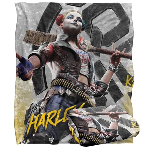 Suicide Squad:Kill The Justice League Blanket, 152 x 127 cm Harely Silk Touch Blanket