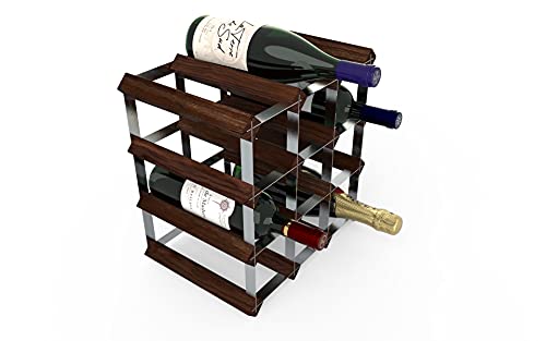 RTA 12 Bottle Traditional Wine Rack-Kit-Dark Pine (FSC)