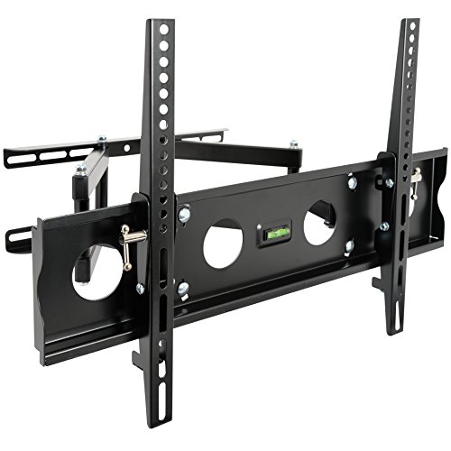 MOOL Slim TV Wall Bracket for 32-60 Inches LCD/LED and Plasma TV with Super Strength Load Capacity upto 50 kg and 10 Degree Down Tilt Mechanism - Black