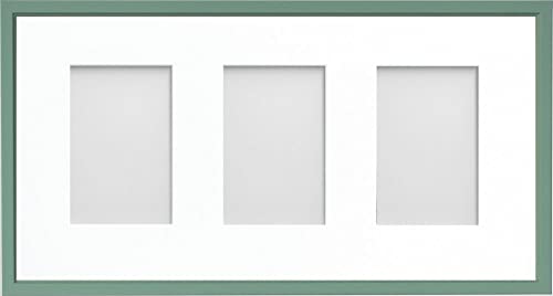 Frame Company Drayton Multi Aperture Photo Frame, Green, 20x10 for 6x4 inch (x3)