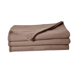 Poyet Motte 100% Polyester Fleece Blanket, Taupe, 150 x 220 cm