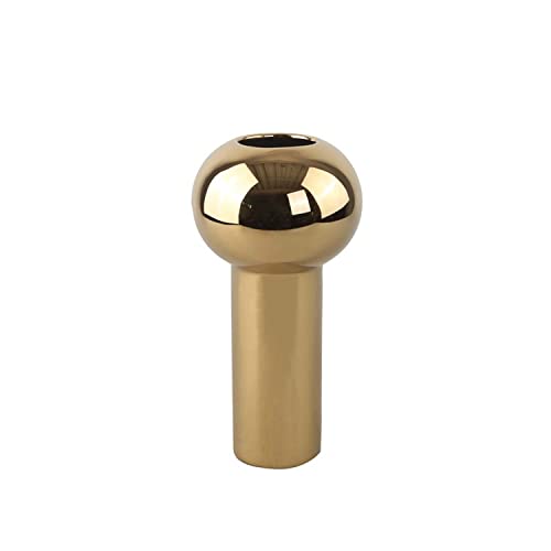 Cooee Design - Vase, flower vase - Pillar - Ceramic - Gold - Height 24 cm.