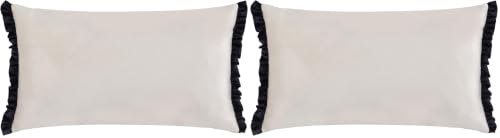 furn. Wylder Tilly Velvet Cushion Cover - Lace/Black - 30x50cm (Pack of 2)