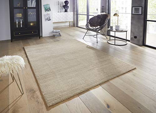 RUG Elle Decoration Loos, Modern Fluffy Short Pile Living Room, Scandi Look, High Low Effect, Modern Soft, for Living Room, Bedroom, Kitchen or Dining Room, Beige Brown, 160 x 230 cm