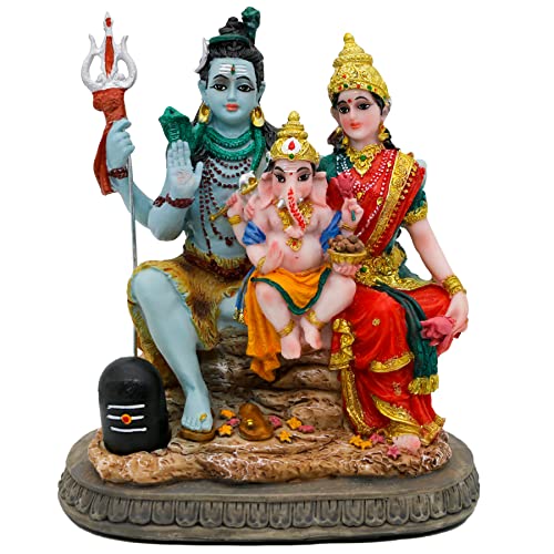 alikiki Krishna Culture Shiva Family Statue(6in)