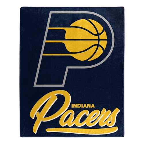 "Northwest NBA Indiana Pacers Raschel Throw Blanket, 50"" x 60"", Signature"