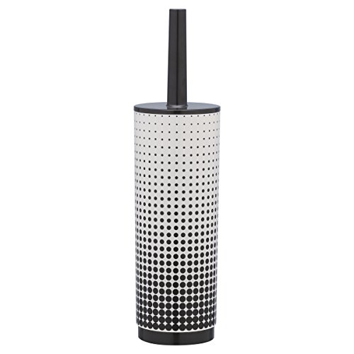 Sealskin Speckles Toilet Brush Holder, ABS, Black, 9.8 x 37.3 x 9.8 cm